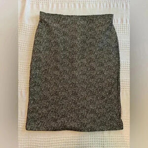 The Limited Pencil Skirt Stretchy Gold & Silver Sparkle Women’s Size Large Black
